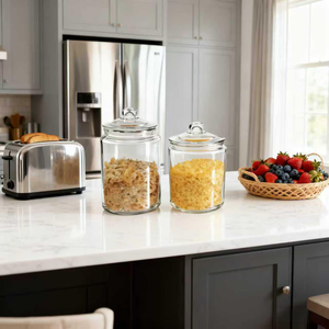 Juego de Recipientes de Vidrio de Gran Capacidad para Almacenamiento, Directo de Fábrica, para Organizar Pasta, Cereales y Harina en la Cocina o Despensa - Product Image 2