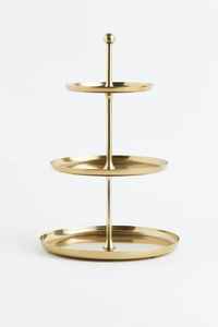 Golden Moden Vintage Style Metal Cake Stand With Antique Finished <b>For</b> <b>Garden</b> Parties Tea Time And Special Festive Occasions - Product Image 3