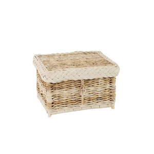 Cercueil compact carré en osier pour la crémation des animaux de compagnie, urne commémorative tissée naturelle, boîte minimaliste écologique, récipient de souvenir - Product Image 3