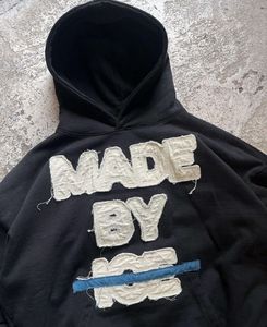 เสื้อฮู้ดดี้ผู้ชายทรงโอเวอร์ไซส์ ผ้าฝ้ายคุณภาพสูง 100% ซับในอย่างดี พิมพ์ลายพัฟฟ์หนา แห้งเร็ว ปักลายตามสั่ง สไตล์สตรีทแวร์ - Product Image 1