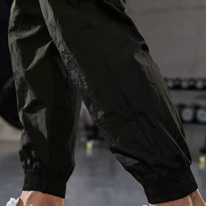 <b>Men</b> Lightweight Nylon <b>Pants</b> Quick Dry <b>Joggers</b> Sweatpants Running Workout Trousers Quick Dry Fitness Full Winkle <b>Pants</b> - Product Image 3