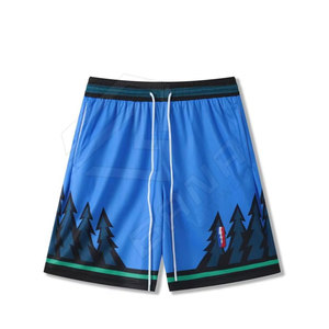 Pantalones cortos de baloncesto con impresión por sublimación al por mayor de alta calidad, pantalones cortos Just Don de malla transpirable personalizados de verano para hombre - Product Image 1