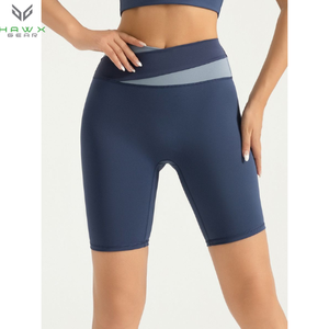 Pantalones cortos deportivos de verano de zona transfronteriza de alta elasticidad para mujer, pantalones de Fitness informales a juego de colores sólidos, ropa de Yoga desnuda media - Product Image 2