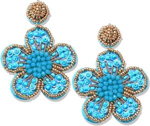 Púrpura verde amarillo con cuentas pendientes occidentales detalle empanado dorado estilo europeo americano conjunto de accesorios de ropa Bohemia - Product Image 4