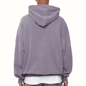 เสื้อฮู้ดผู้ชาย OEM ผ้าฟลีซ 480gsm ปักโลโก้ตามสั่ง หนัก 100% ผ้าฝ้าย ทรงโอเวอร์ไซส์ มีซับใน สำหรับฤดูหนาว ODM - Product Image 2
