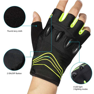 Venta al por mayor de Diseño Popular antideslizante Palma protectora Unisex medio dedo Racing Ciclismo-Guantes para la venta - Product Image 2