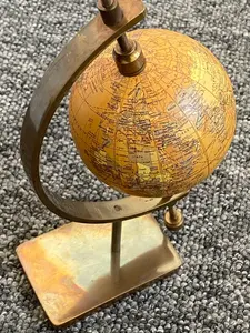 Antique Style Nautical <b>Globe</b> Brass Nautical <b>Globe</b> With Antique Finishing with Brass Iron Plastic Wooden Base Vintage <b>Globes</b> - Product Image 3