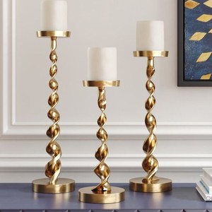 Ensemble de bougeoirs en métal moderne en forme d'étoile pour la décoration de Noël, décoration de table - Product Image 2