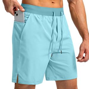 <b>Men</b> Zippered Pocket Running <b>Shorts</b> Lightweight <b>Sweat</b>-wicking Quick-drying <b>Shorts</b> Fitness Sports Drawstring <b>Shorts</b> - Product Image 1