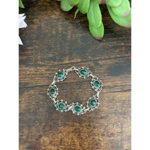 Bracelet jonc en or rose plaqué rhodium avec fleur, perle et diamant - Product Image 6