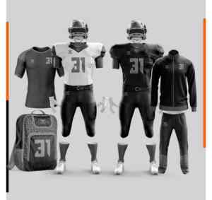 OEM 2025 Breathable Comfortable Plus <b>Sized</b> American <b>Football</b> Combo Set Customizable Uniform with Team Name for Adults - Product Image 1