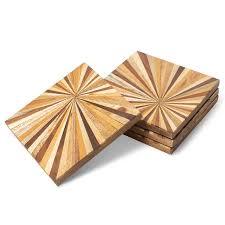 Square wood coasters (set of 4) walnut coasters - Product Image 6