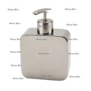 เครื่องจ่ายสบู่เหลวทรงสี่เหลี่ยมขนาดใหญ่ทำจากสแตนเลสสีเงินดีไซน์ล่าสุด - Product Image 1