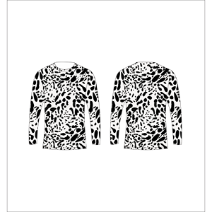 Camiseta de manga larga para hombre con estampado animal mixto en blanco y negro, sublimación personalizada, Trackstar OEM, marca privada TSI-G05-P0808 - Product Image 1