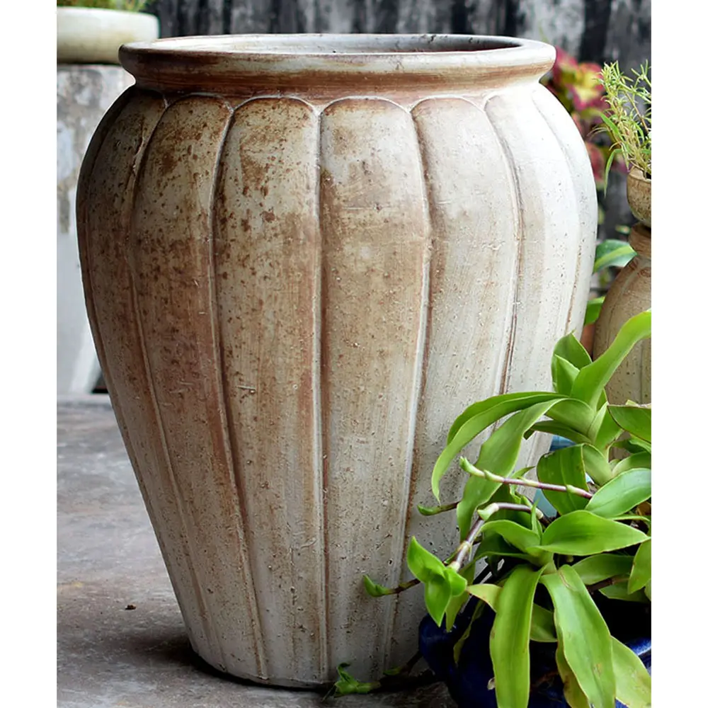 Europäischer Stil in Vietnam große frostdichte Terrakotta-Keramik Blumentopf Töpfchen Pflanzer Gartengewäsche für Heimdekoration