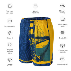 Short de sport d'été en polyester et nylon à séchage rapide grande taille Short de gym personnalisé double couche pour hommes - Product Image 6