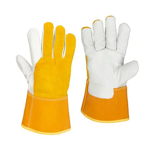 Gants de sécurité de conception de logo personnalisé de haute qualité soudage TIG cuir résistant à la chaleur avec fonctions de travail - Product Image 1