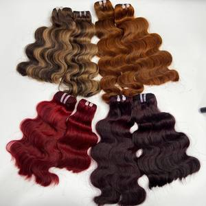 COULEURS DE VAGUE LOOSE DES DONATEURS CRUS SUPER DOUBLE ÉPAISSE ET PLEINE VRAIE EXTENSIONS DE CHEVEUX HUMAINS - Product Image 6