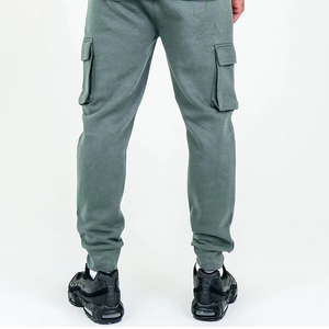 ชุดวอร์มคาร์โก้สำหรับผู้ชายชุดวอร์มคาร์โก้2ชิ้นแขนยาวแบบเต็มตัวสีเทาไซส์ใหญ่ - Product Image 4