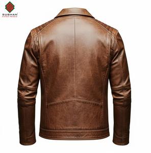 เสื้อแจ็คเก็ตหนังสไตล์ไบค์เกอร์ ทรงเข้ารูป สไตล์ลำลอง ลายเรียบ สีพื้น สำหรับฤดูหนาว ปิดด้วยซิป คอจีน บริการ OEM - Product Image 2