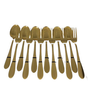 ชุดช้อนส้อมเหล็กเคลือบสีเงินมีสไตล์และทนทานคุณภาพระดับพรีเมียมสำหรับใช้ในงานปาร์ตี้และงานปาร์ตี้ในบ้านห้องครัว - Product Image 2