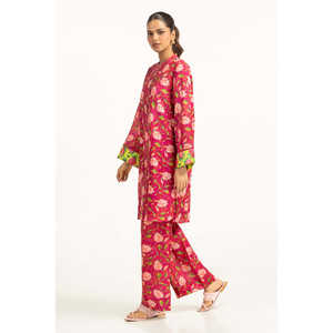 Conjunto IUSTTS-755 de tela crepé estampada informal para primavera/verano - Product Image 3