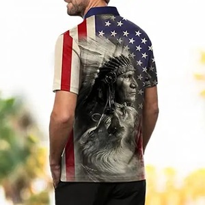 Polos grande taille pour hommes avec logo personnalisé 100% t-shirts polo en polyester t-shirts polo de golf à sublimation vierge t-shirts pour hommes - Product Image 3