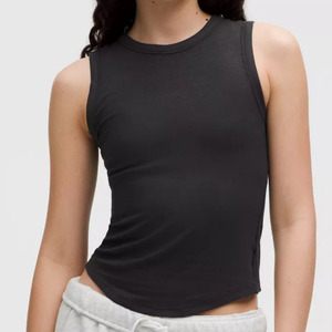 Vente en gros 2022 Débardeur d'été personnalisé pour femmes 100% coton Débardeur de gymnastique sexy Technique lavée Grande taille Jersey à motif solide - Product Image 4