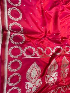 Nuevo Saree Tradicional Banarasi de Seda Mashru Tejido a Mano, Suave, Liso, de Fácil Drapeado, Secado Rápido, Protección Solar, para Todas las Estaciones - Product Image 4