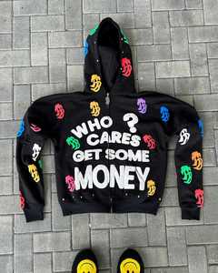 Chándal de algodón de alta calidad 2026 para hombre, conjunto de Jogger con capucha bordada, jersey de gran tamaño, sudaderas con capucha, pantalones de chándal, conjunto de 2 piezas lavado - Product Image 3