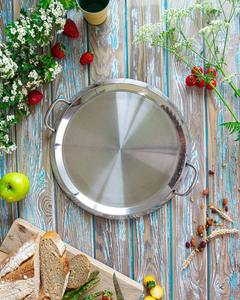 Plateau et plat rond en acier inoxydable, écologique, style américain, pour cadeaux d'affaires - Product Image 2