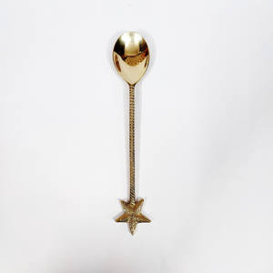 Cuchara de Cena de Piña Dorada de Alta Calidad para Hogar, Hotel, Restaurante, Cuchara de Latón de Tamaño Personalizado con Pulido para la Venta - Product Image 6