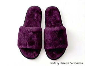 Pantoufles d'intérieur en fourrure douillette d'hiver personnalisées de luxe brodées en fausse fourrure de mouton pour hommes - Product Image 3