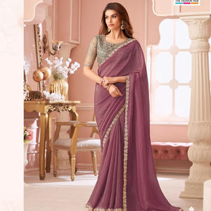 ผ้าไหมเนื้อนุ่มแท้ดีไซน์เนอร์งานปักลวดลายแฟนซีงานแต่งงานสไตล์ดั้งเดิม - Product Image 1