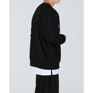 Camisetas de hombre, camiseta negra diaria en capas, camiseta informal de tela suave de gran tamaño para mujer, ropa de calle de moda coreana esencial H3001 - Product Image 6