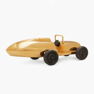 รถสีทองรุ่นรถแข่งหรูหราวัตถุตกแต่งภายในของตกแต่งของที่ระลึกที่เก็บสะสมของขวัญรถโมเดลรถอะลูมิเนียม - Product Image 5