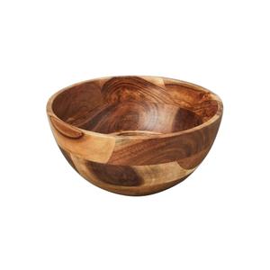 Cuenco de madera tallado de alta calidad para catering para servir ensalada de frutas, pasta o fideos, cuenco para servir en el hogar - Product Image 1