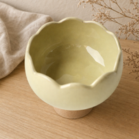 Pot à bougie en céramique vide en forme de boule, mini, jaune et violet, pour la fabrication de bougies et la décoration intérieure