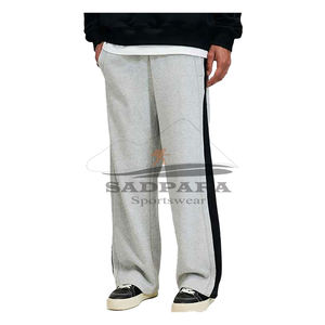 Pantalon de survêtement d'été en coton éponge décontracté pour hommes Logo personnalisé Baggy Straight Leg Quick Dry Elastic Fitness Jogging Sweatpants - Product Image 4