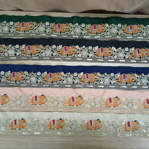 Tela de Encaje Bordado Floral de Lujo para Vestidos de Novia, Ribete de Encaje Bordado Premium para Prendas y Alta Costura - Product Image 1