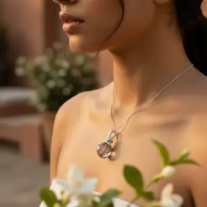 Colgante de Escoba de Bruja de Cristal y Plata de Ley, Regalo para Fanáticos de las Brujas o los Magos - Product Image 2