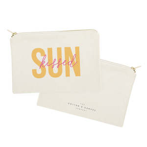 กระเป๋าเครื่องสำอางผ้าแคนวาสขนาดใหญ่ลายตัวอักษรทันสมัย พร้อมซิปปิดแบบพกพาและหูแขวน - Product Image 2