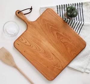 เขียงไม้รูปทรงคลาสสิกทำจากอะคาเซียชิ้นแข็งของตกแต่งบ้านที่มีสไตล์เหมาะสำหรับการเตรียมอาหารจากอินเดีย - Product Image 1