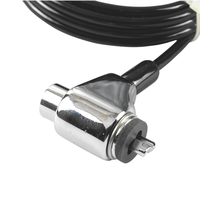 Verrou de sécurité universel pour ordinateur portable ABA en acier inoxydable et alliage de zinc, finition chromée - Dispositif de sécurité personnalisable fabriqué à Taïwan, commande en gros