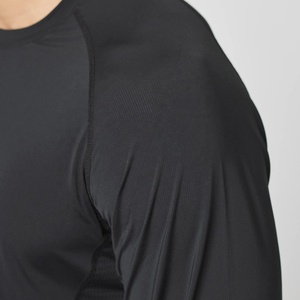 เสื้อยืดออกกำลังกาย HEALY Men Moisture Wicking สีดำเหลือง แห้งเร็ว แขนยาว กางเกงวิ่งขาสั้น ชุดกีฬา สกรีนโลโก้ได้ - Product Image 4