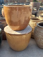 1. Antik hijau biru pedesaan tinggi bulat penjual terbaik luar ruangan keramik mengkilap pot bunga tanah liat pot taman, pot tembikar
