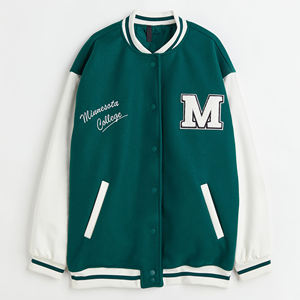 2023 nueva chaqueta de Hip Hop Letterman totalmente personalizada bordado universitario ropa informal impermeable chaqueta de Bombardero a prueba de viento - Product Image 1