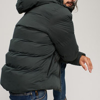 Vestes matelassées imperméables à col montant pour hommes, nouvelle mode, design haut de gamme, écologiques, en nylon sur le devant
