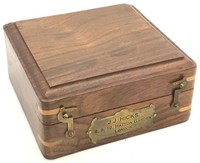 Cadran solaire boussole en laiton massif vintage avec boîte en bois-Design antique JJ Hicks-enduit de poudre, artisanat de Londres de qualité supérieure