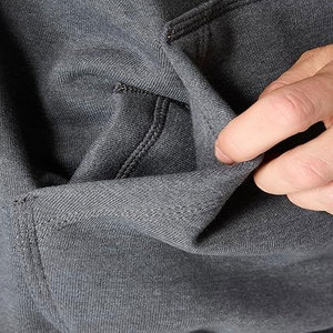 Automne et hiver en gros lavé décontracté solide tissé 350 grammes pull surdimensionné hommes polaire à capuche pull à capuche - Product Image 6